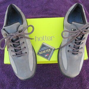 New Hotter Gore-Tex Lining Waterproof Leather Smoke Nubuck Shoes Size 10